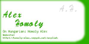 alex homoly business card